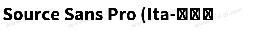 Source Sans Pro (Ita字体转换 Source Sans Pro (Ita字体转换